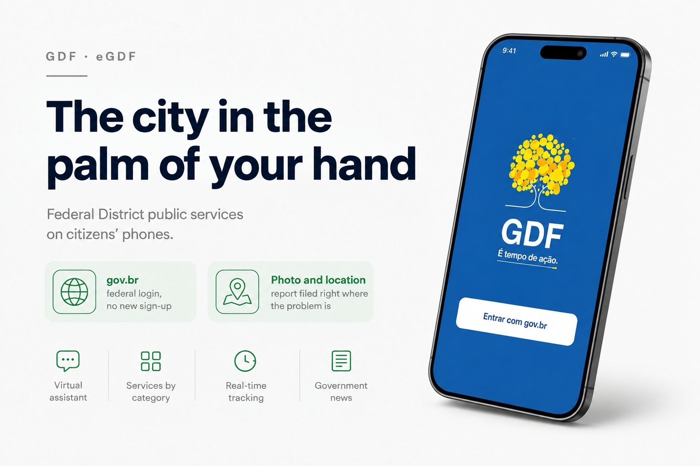 eGDF app: Federal District Government services on the citizen's phone
